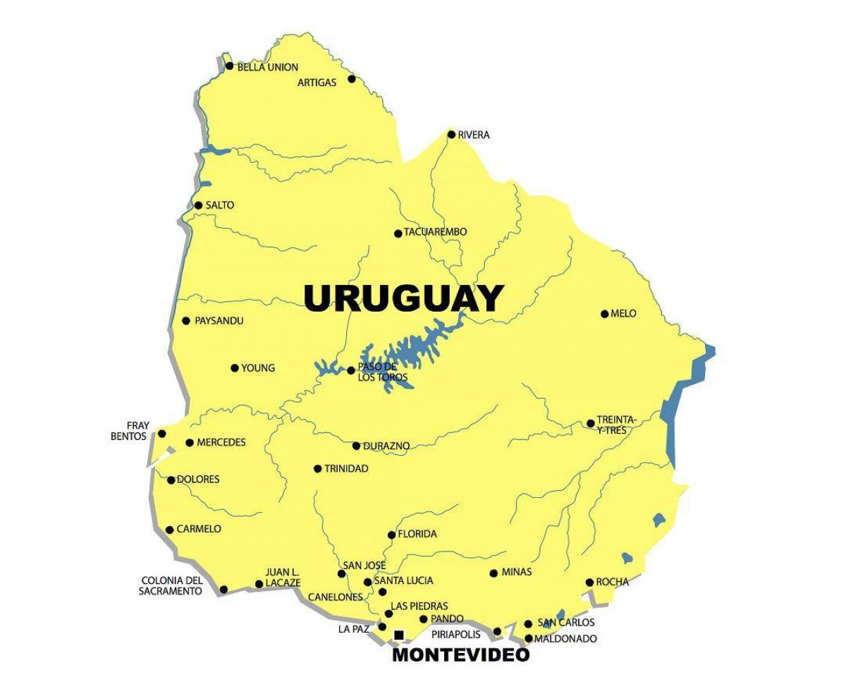 Žemėlapis Urugvajaus upės