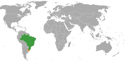 Urugvajus vietą pasaulio žemėlapyje