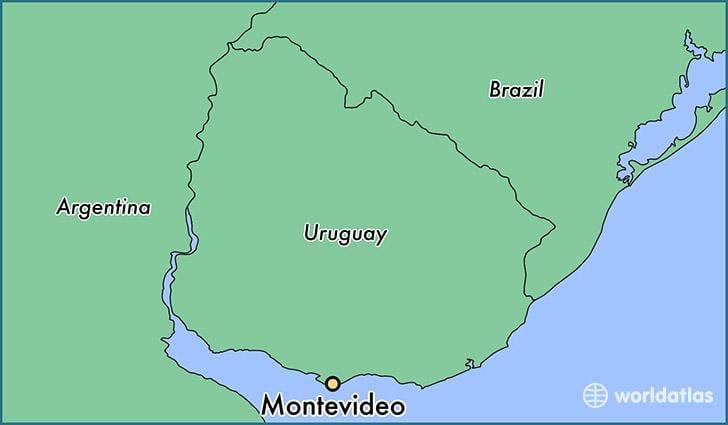 Žemėlapis montevidėjas Urugvajus