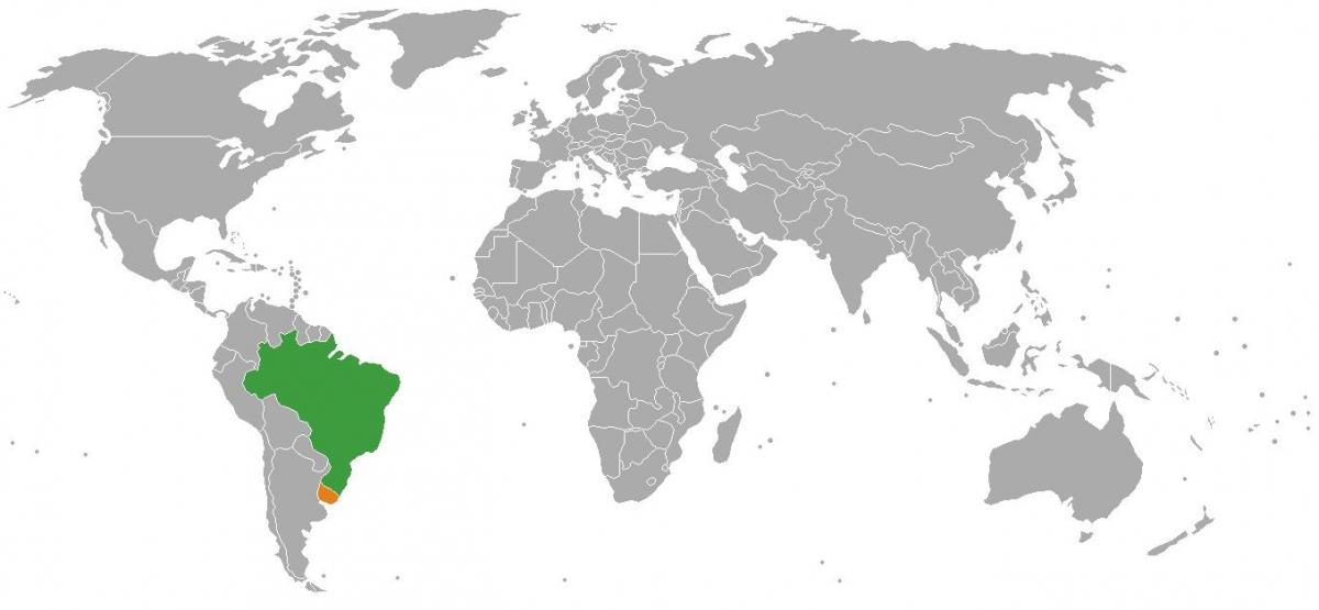 Urugvajus vietą pasaulio žemėlapyje