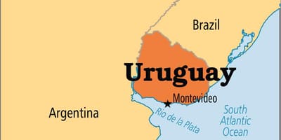 Urugvajaus sostinėje žemėlapyje