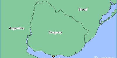 Žemėlapis montevidėjas Urugvajus
