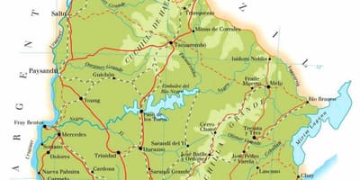 Žemėlapis Urugvajus geografija